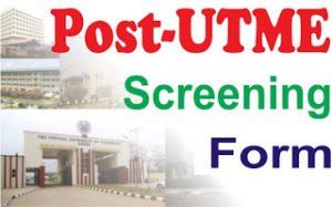 Post utme screening form