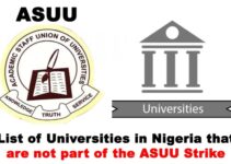All nigerian universities that are not under asuu strike